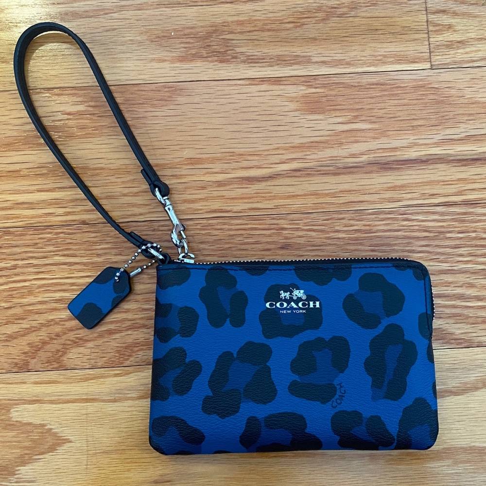 Leopard Print Coach Wristlet